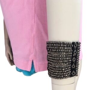 ARM Cuff Expandable Bracelet Metal Beads Wrist Band Jewelry Elasticized